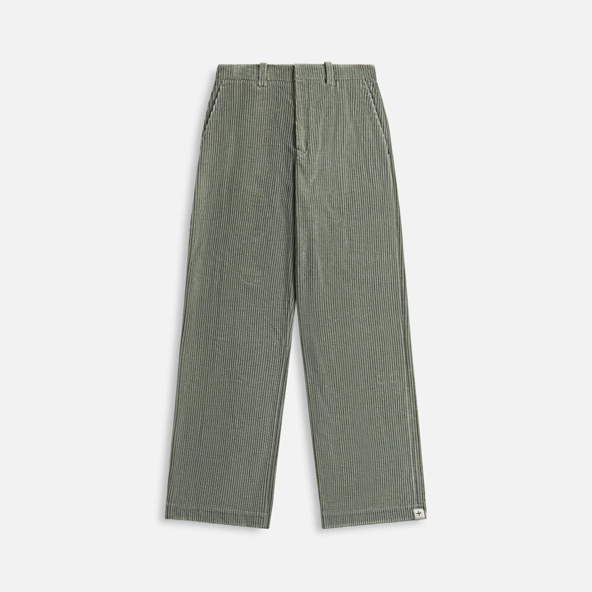 Jil Sander Organic Cotton Corduroy Trousers - Celadon Green sold by Kith
