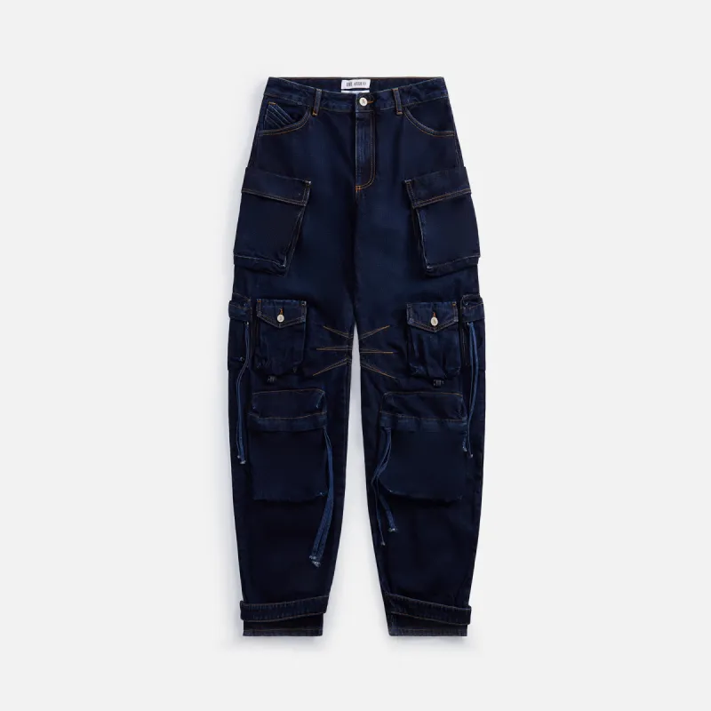 The Attico Fern Long Pant - Dark Blue sold by Kith
