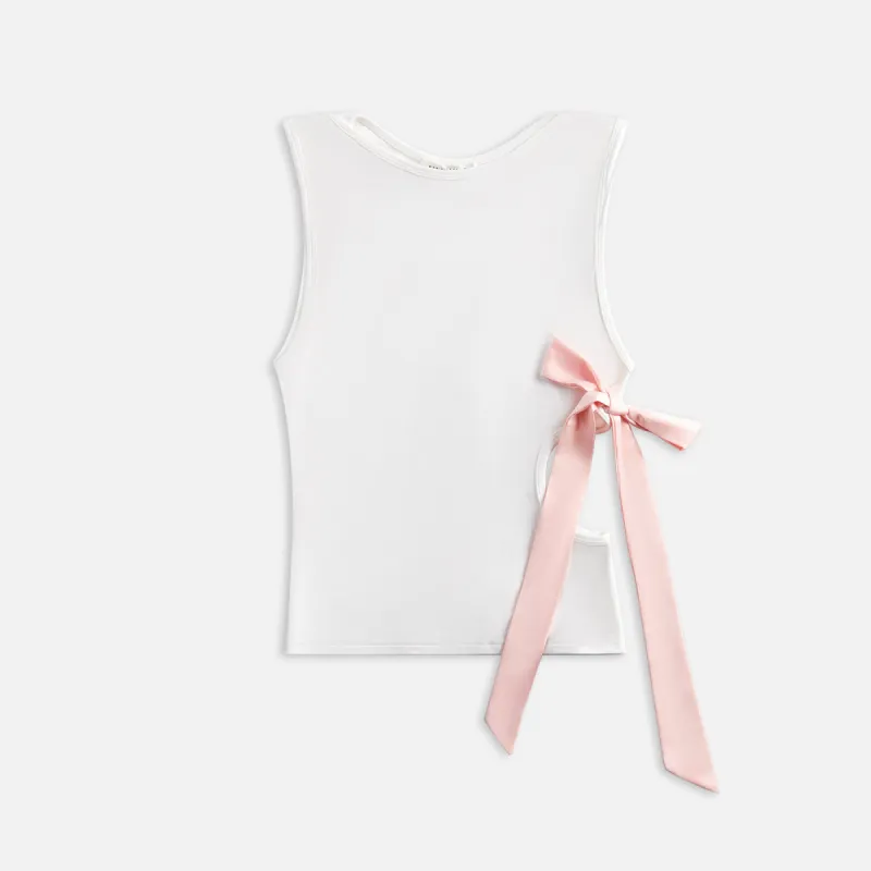 Sandy Liang Conch Tank Top - Ivory sold by Kith