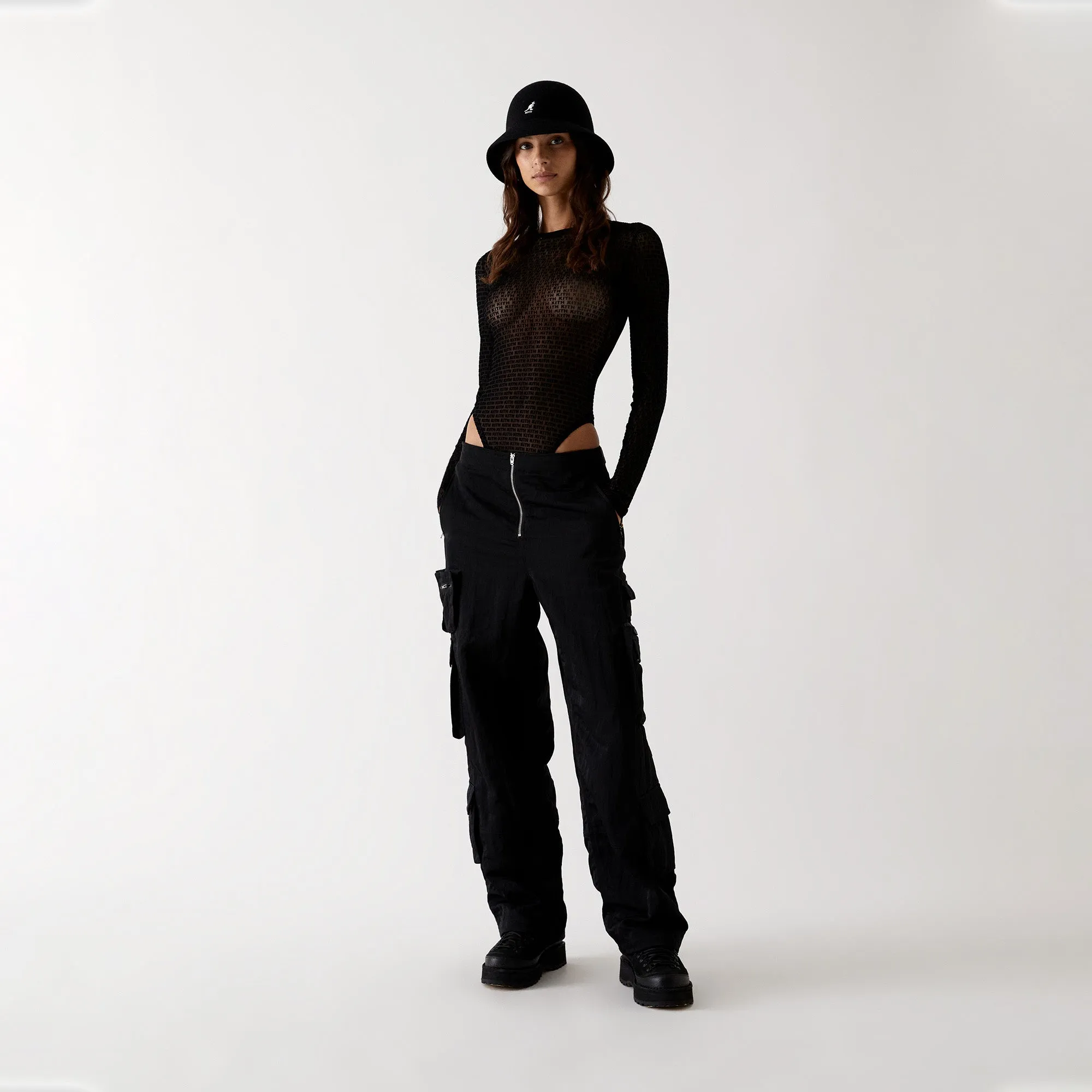 Kith Women Elyse Mesh Bodysuit - Black sold by Kith product image thumbnail 2