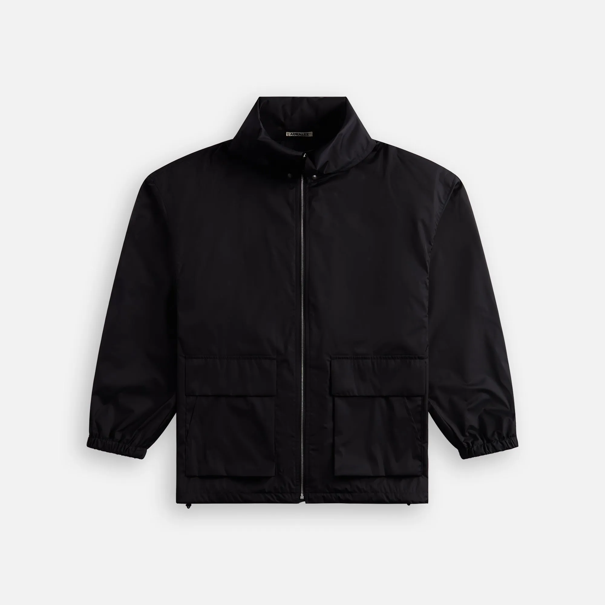 Auralee Hard Twist Polyester Satin Laminate Zip Blouson - Black sold by Kith