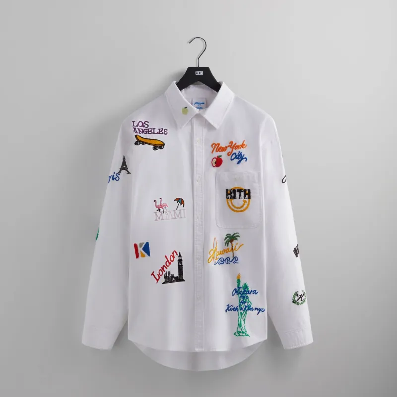 Kith for Otakara NYC Apollo Oxford Button Down Shirt - White sold by Kith