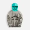 Essentials Nylon Fleece Hoodie - Dark Heather Oatmeal / Mint Leaf sold by Kith