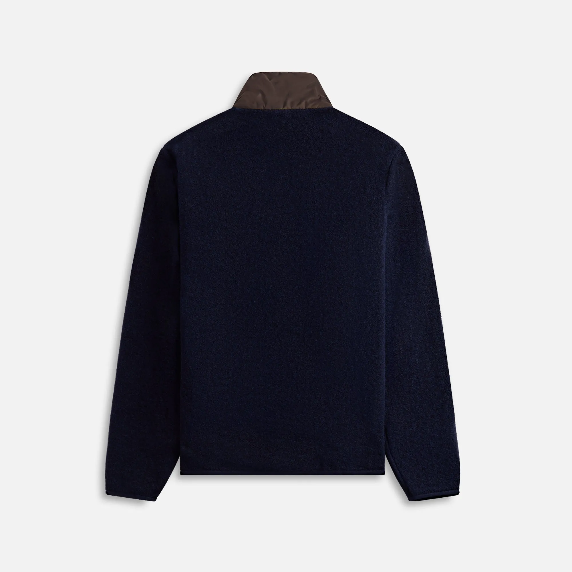 Moncler Wool Teddy Fleece Zip Up Cardigan - Navy sold by Kith product image thumbnail 2