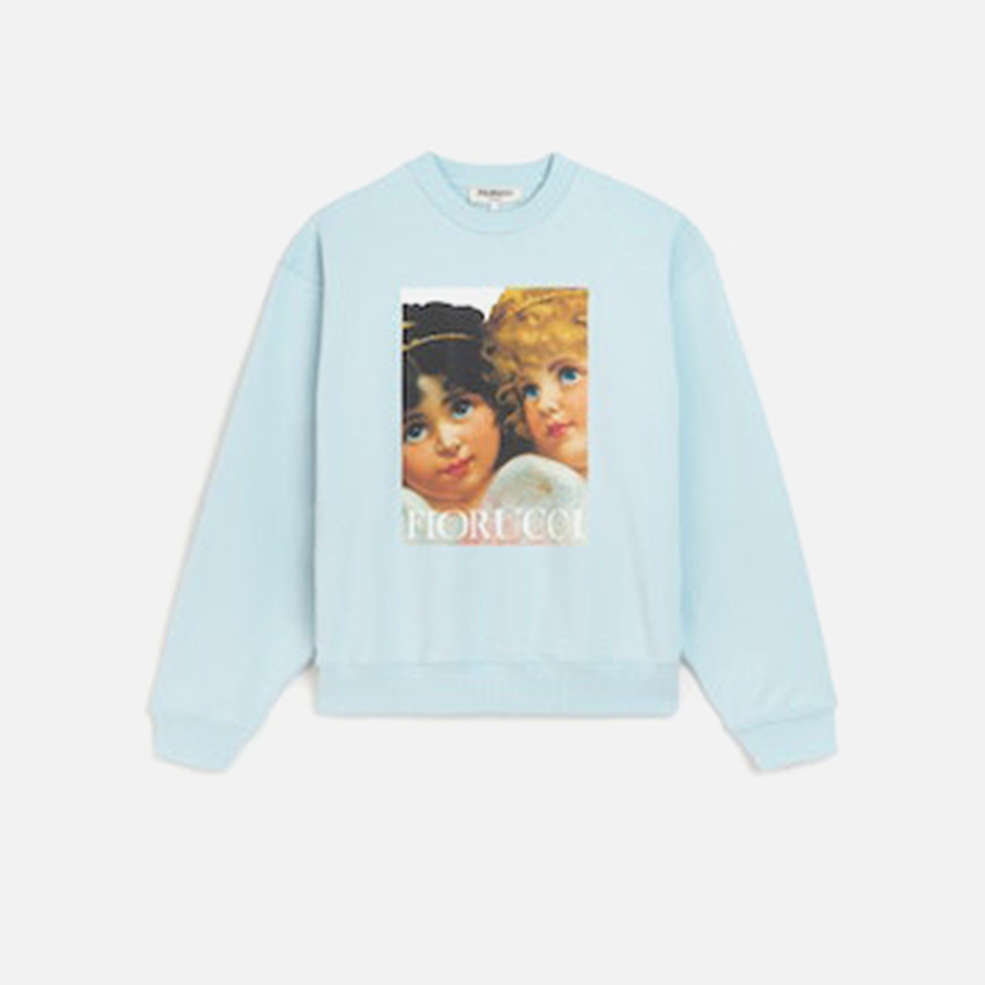 Fiorucci Angels Fly Poster Sweatshirt - Pale Blue sold by Kith