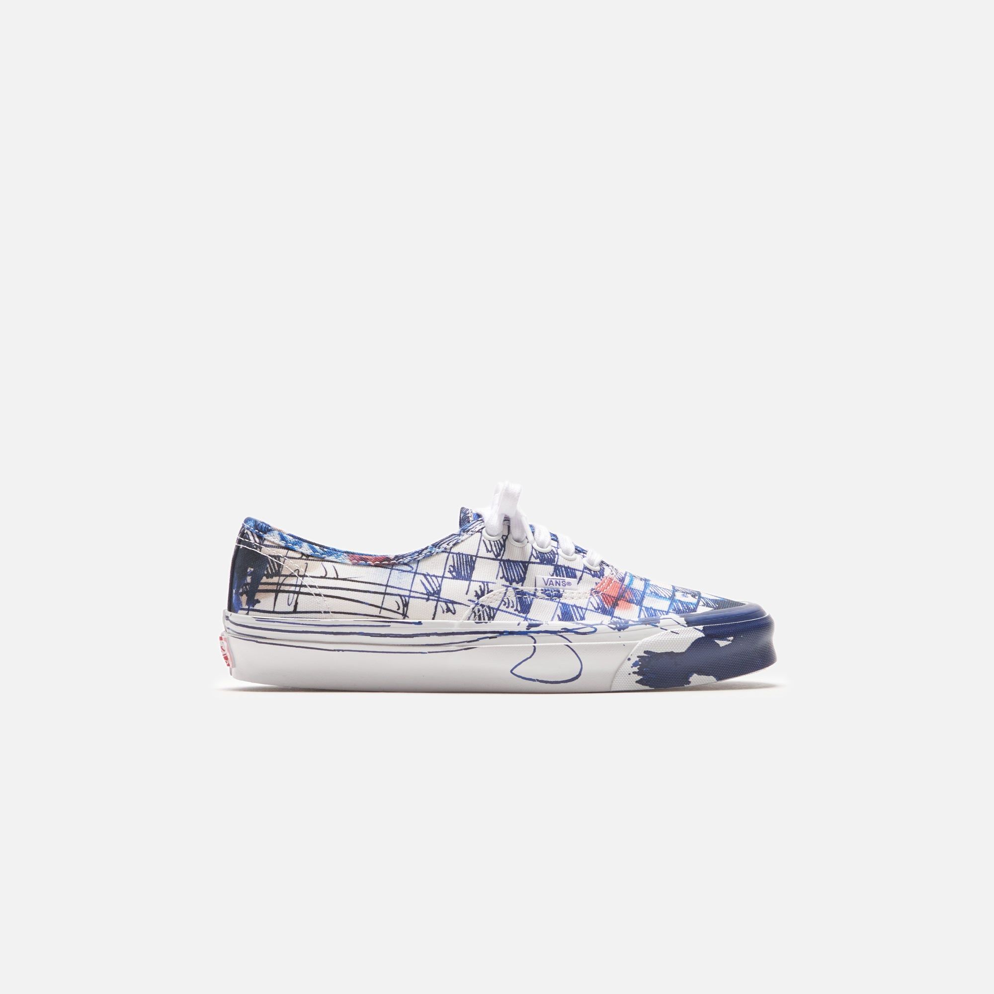 Vans x Connor Tingley OG Authentic LX - True White / Blue sold by Kith