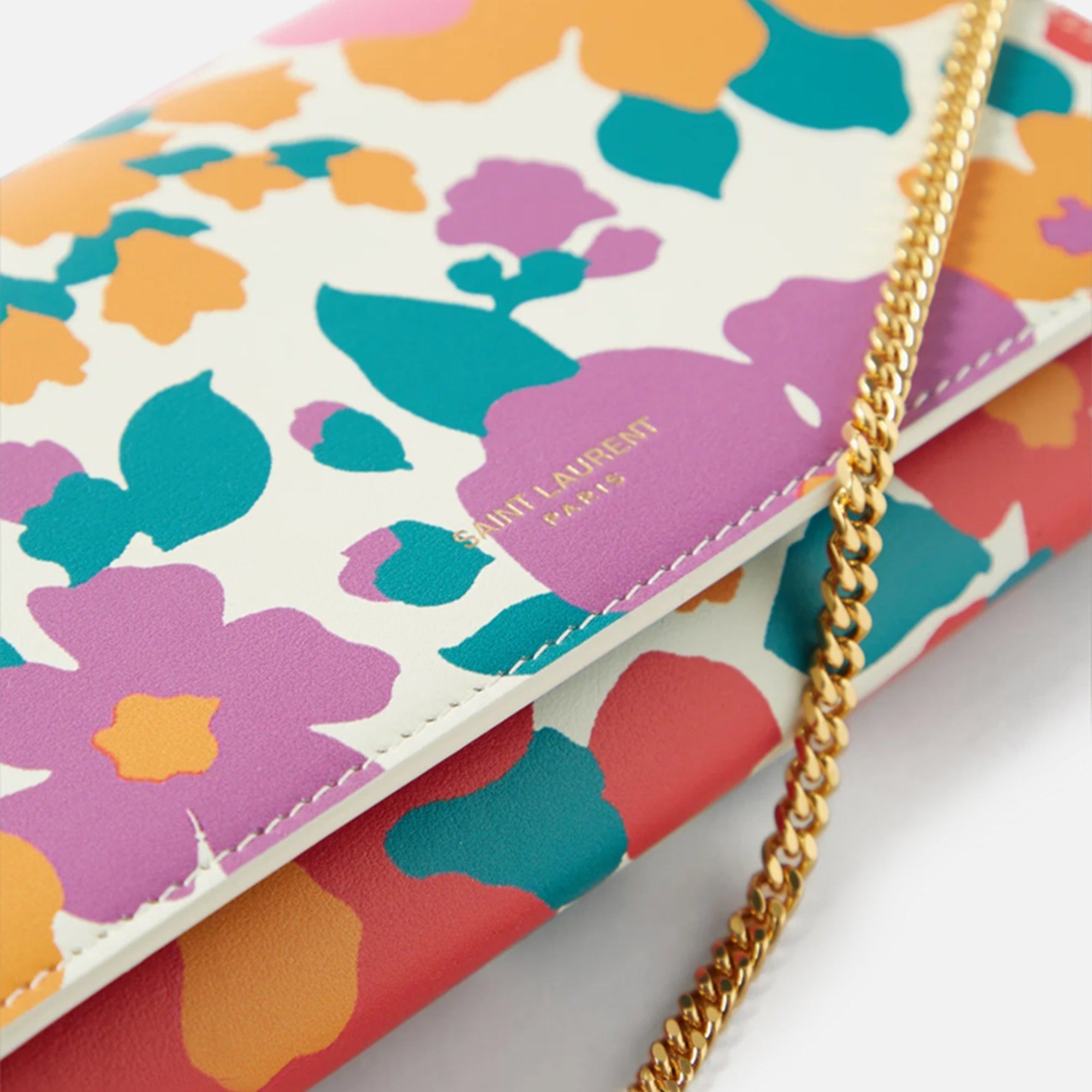 Saint Laurent Wallet on Chain Floral Print - Multicolored sold by Kith product image thumbnail 4