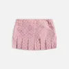 MISBHV Monogram Pleated Skirt - Bubblegum sold by Kith
