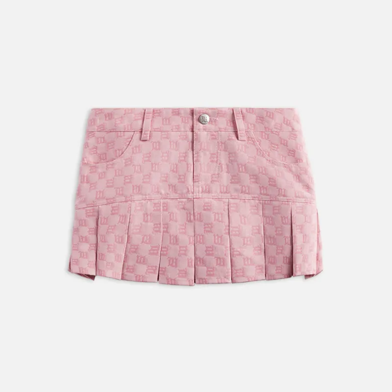 MISBHV Monogram Pleated Skirt - Bubblegum sold by Kith