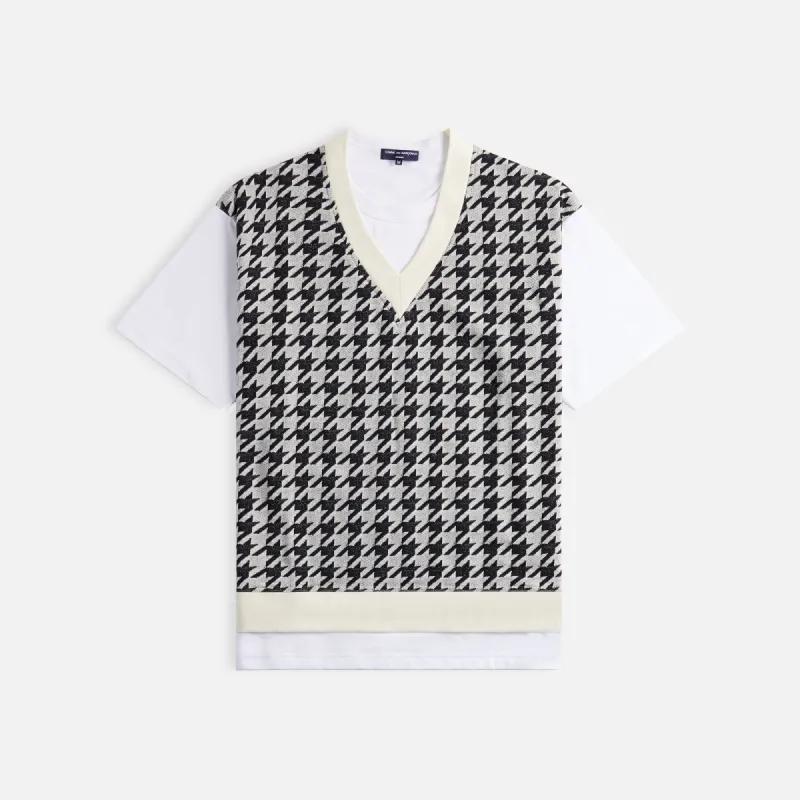 Comme Des Garçons Homme Cotton Jersey Cotton Jacquard Shirt - White sold by Kith