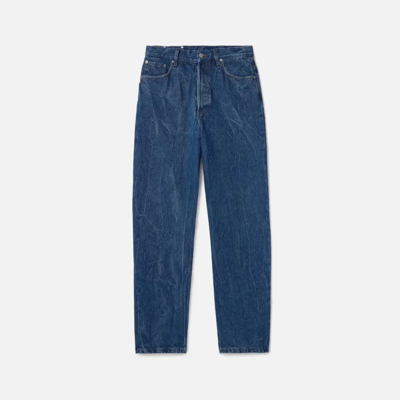 Dries Van Noten Pine Marble Wash Denim - Blue sold by Kith