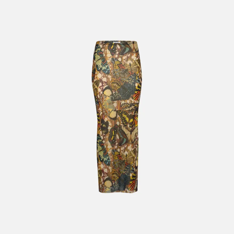 Jean Paul Gaultier Mesh Printed Skirt - Papillon sold by Kith