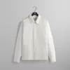 Kith Mixed Embroidery Boxy Collared Overshirt - White sold by Kith