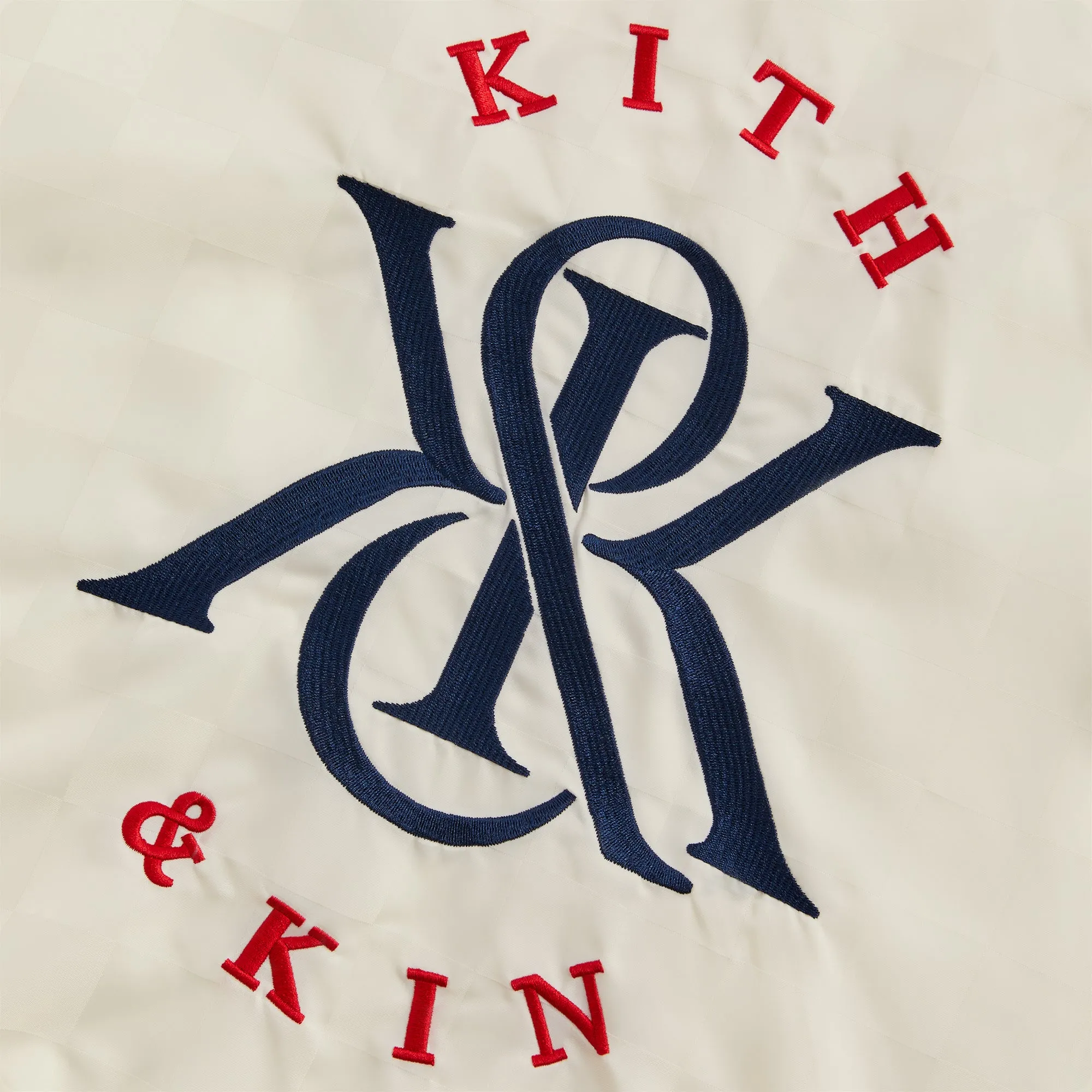 Kith Checkered Satin Dayton Combo Pullover - Sandrift | Parallel