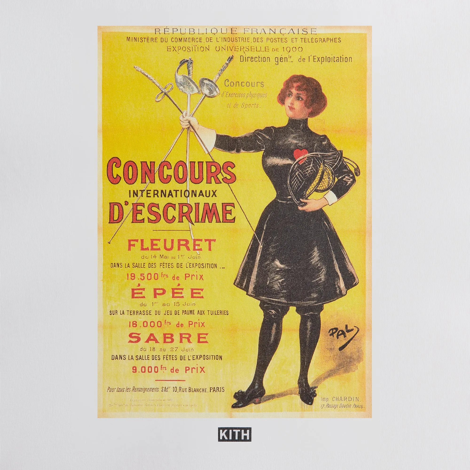 Kith for Olympics Heritage Paris 1900 Vintage Tee - White sold by Kith product image thumbnail 3