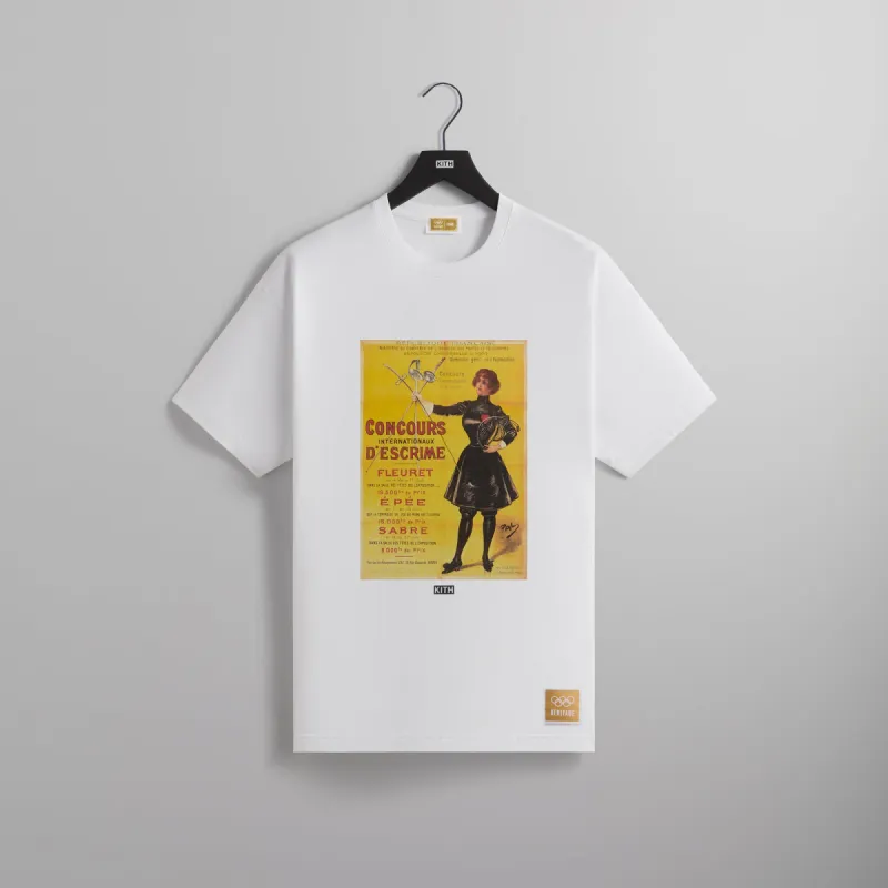 Kith for Olympics Heritage Paris 1900 Vintage Tee - White sold by Kith
