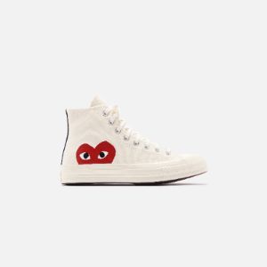 Converse x Comme des Garçons CDG Play Chuck Taylor High - Beige sold by Kith