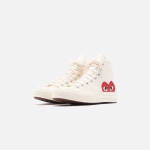 Converse x Comme des Garçons CDG Play Chuck Taylor High - Beige sold by Kith