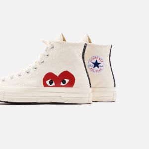 Converse x Comme des Garçons CDG Play Chuck Taylor High - Beige sold by Kith