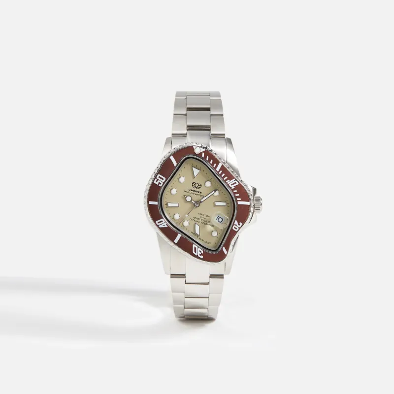 LAARVEE Silver Precision Steel - Brown Bezel / Cream Dial PH sold by Kith