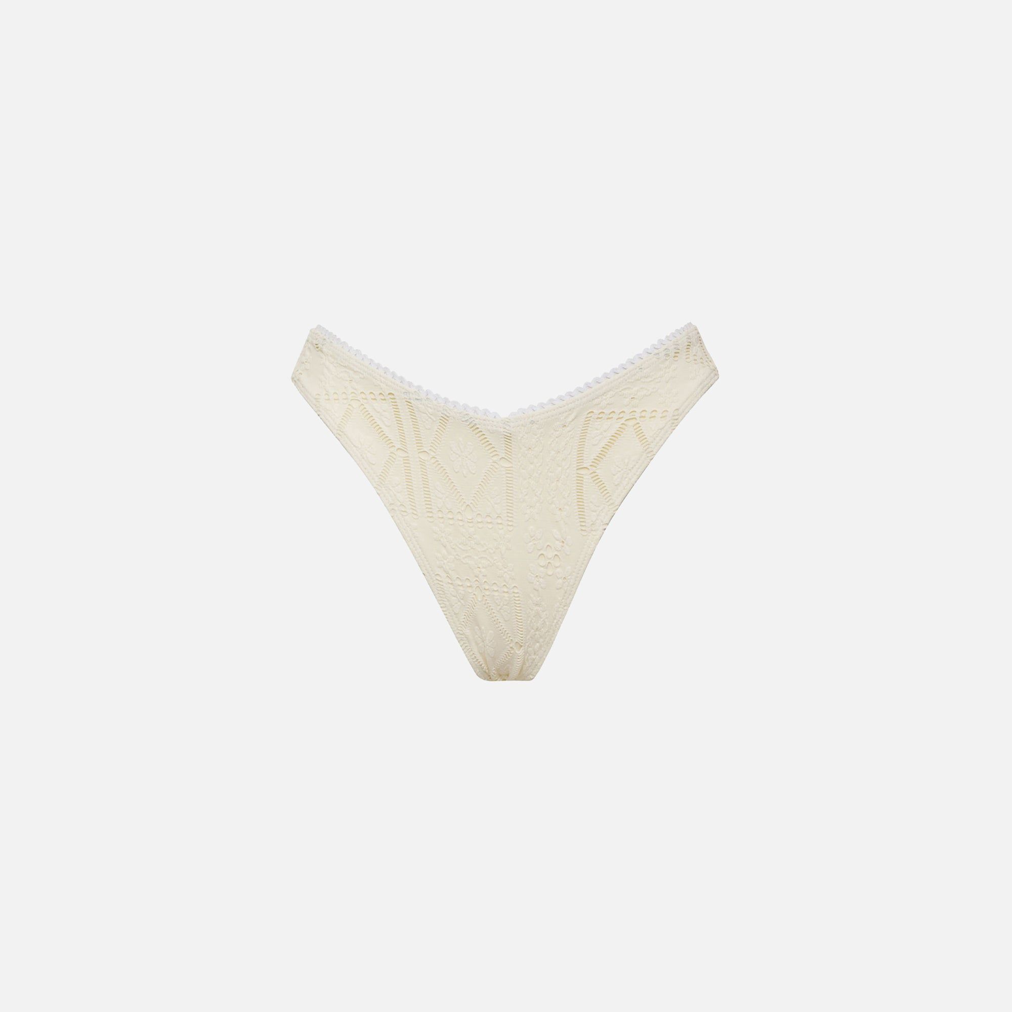 Frankies Bikinis Enzo Patchwork Bottom - Angel Dust sold by Kith