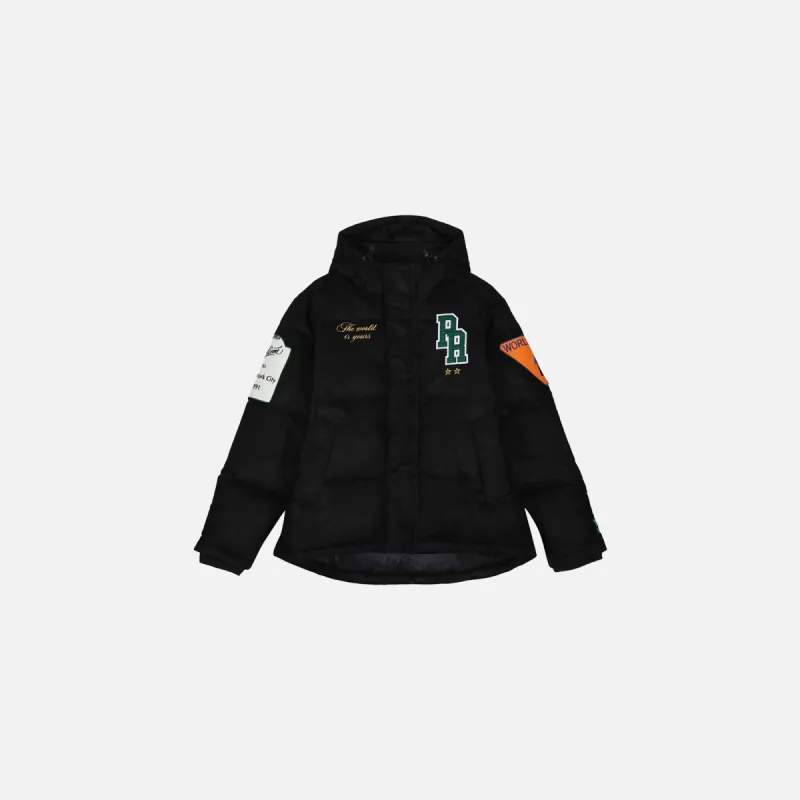 Puma x Rhuigi Faux Leather Down Jacket - Black sold by Kith