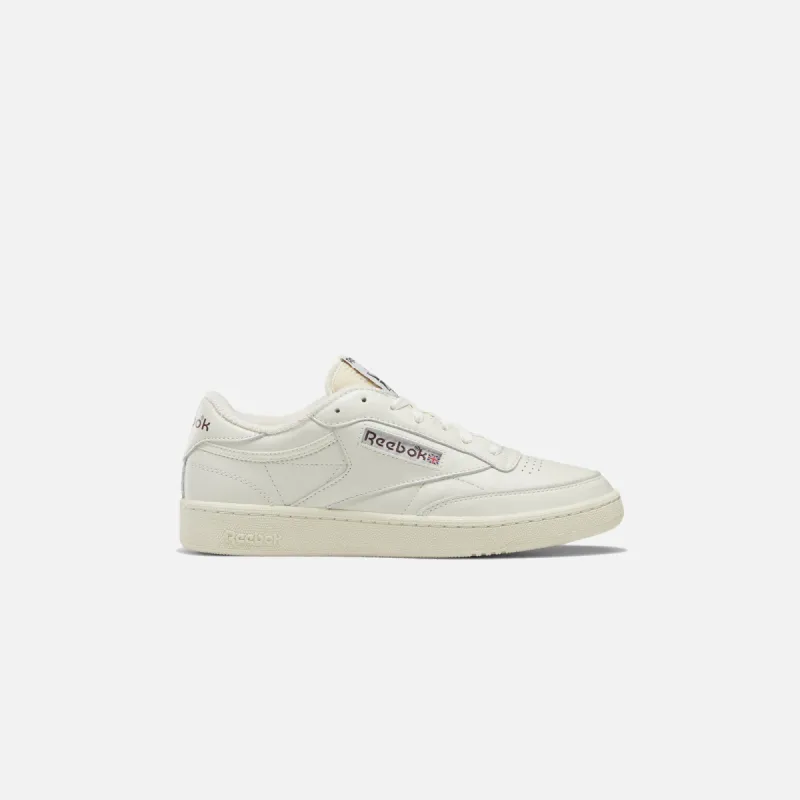 Reebok Club C 85 Vintage - Chalk / Alabaster / Maroon sold by Kith