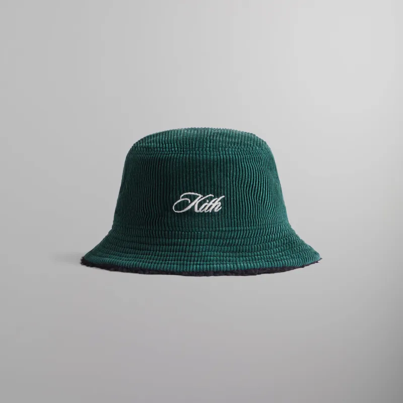 Kith Reversible Bucket Hat In Corduroy & Sherpa - Stadium sold by Kith