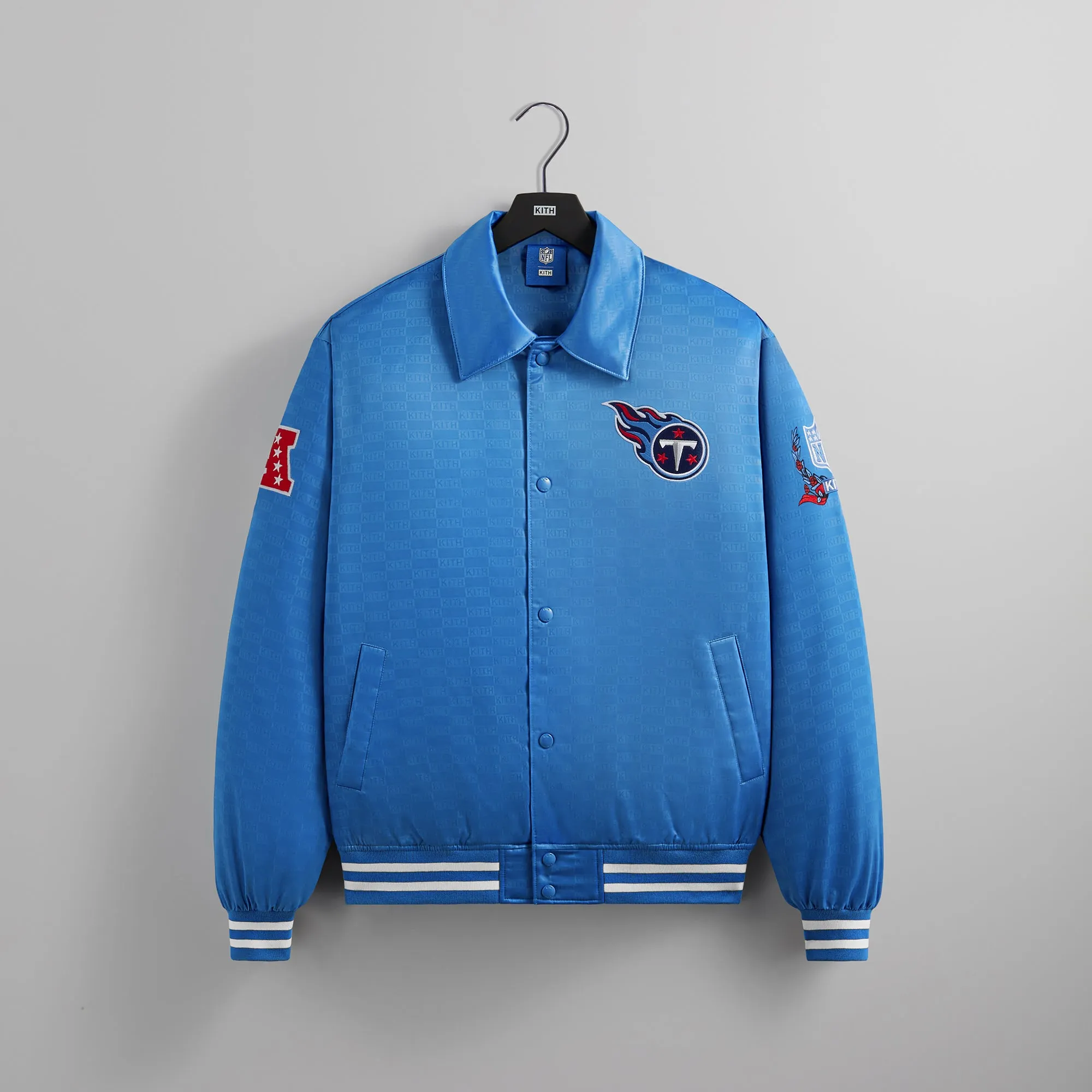 Kith for the NFL: Titans Satin Bomber Jacket - Ato sold by Kith