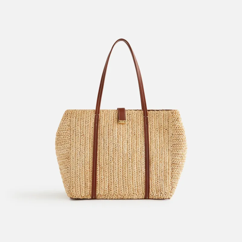Kith Women Raffia Tote Bag - Sandcastle sold by Kith