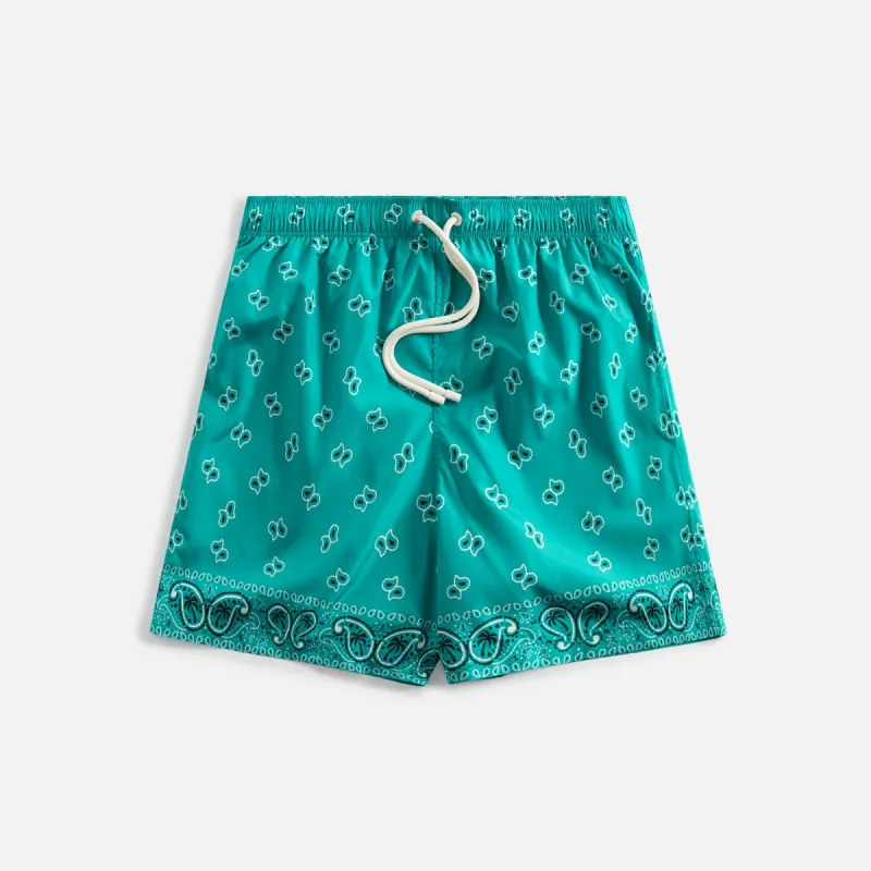 Palm Angels Paisley Swimshort - Green sold by Kith