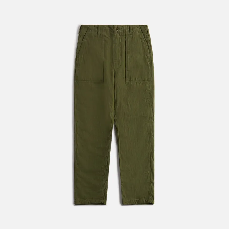Engineered Garments Fatigue Pant - Olive Cotton Hemp Satin sold by Kith