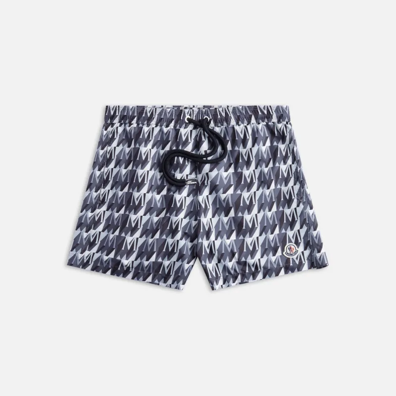 Moncler Swimwear Short - Black / White sold by Kith