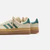 adidas Originals WMNS Gazelle Bold - Cream White / Collegiate Green / Magic sold by Kith