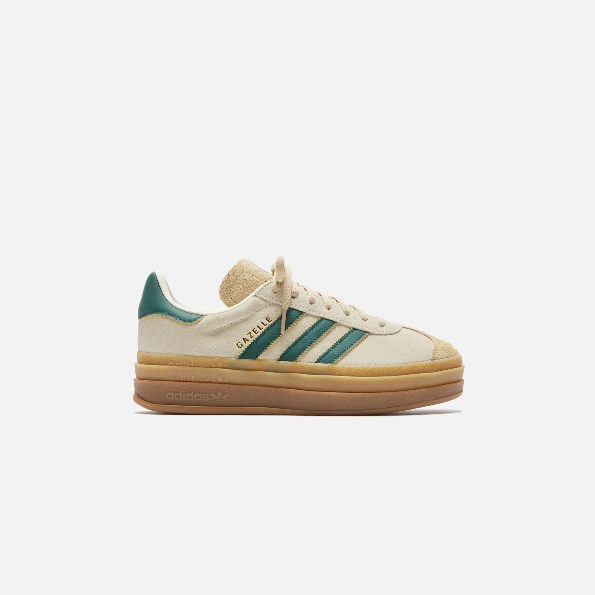 adidas Originals WMNS Gazelle Bold - Cream White / Collegiate Green / Magic sold by Kith