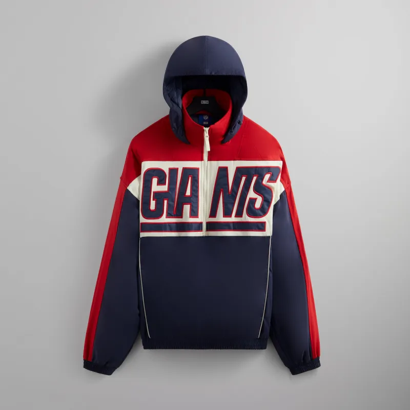 Kith for the NFL: Giants Quarter Zip Anorak With Hood - Nocturnal sold by Kith