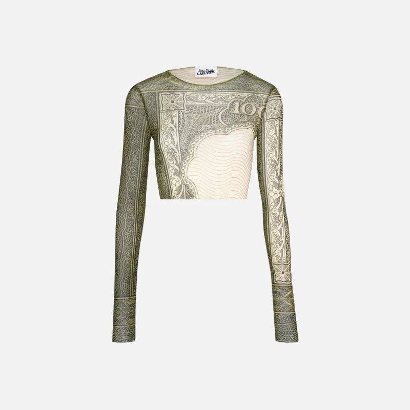 Jean Paul Gaultier Long Sleeve Crop Top - Cartouche sold by Kith