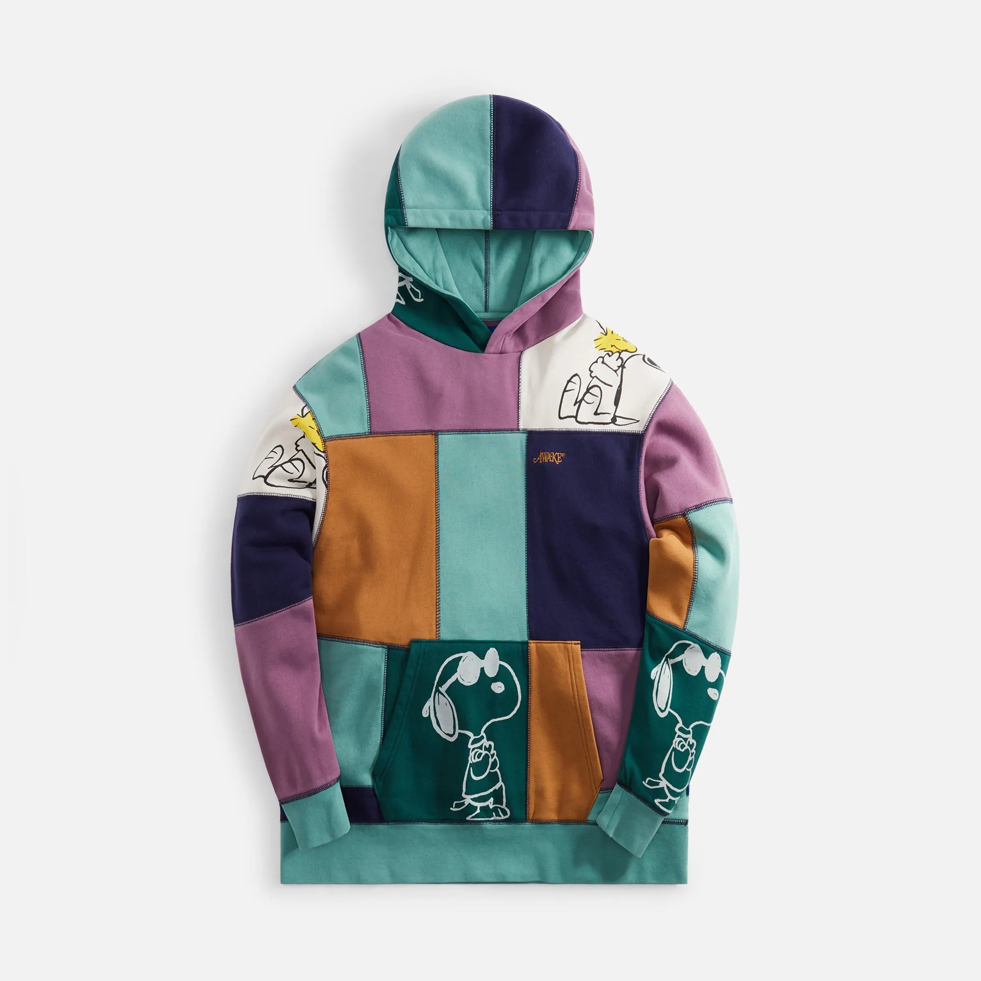 関税込【KITH NYC】Kith for Peanuts Sleeping Nelson Hoodie Kith Awake NY x Peanuts Patchwork Hoodie - Multi | Parallel