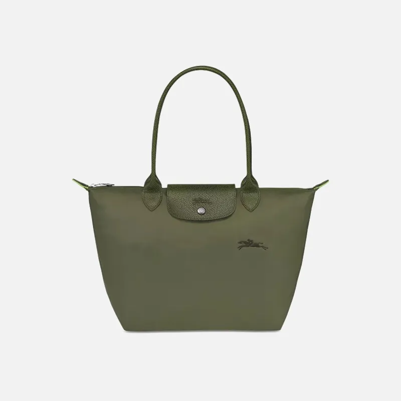 Longchamp Le Pliage Medium Shoulder Tote - Forest sold by Kith
