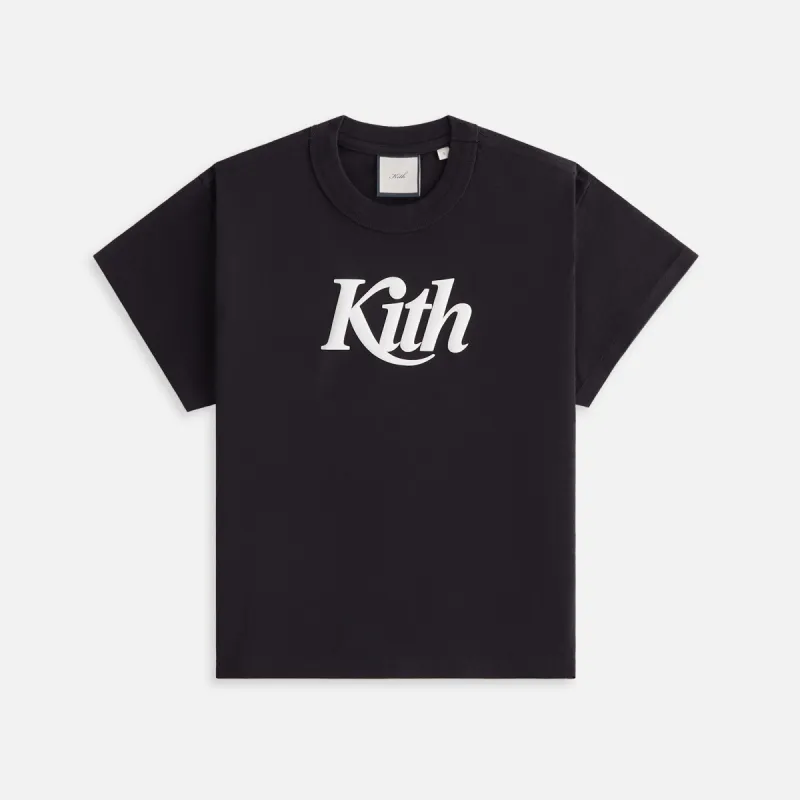 Kith Women Swash Logo Mulberry Vintage Tee - Black sold by Kith