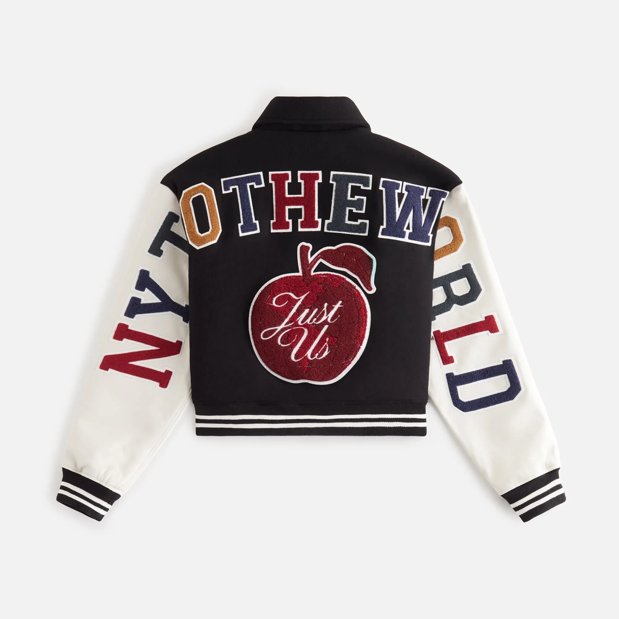 Kith Women Campbell Cropped Varsity Jacket - Black sold by Kith product image thumbnail 3