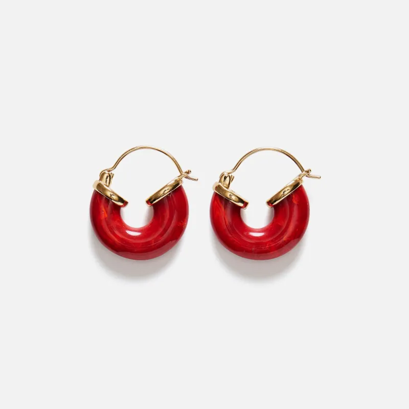 Anni Lu Petit Swell Hoop - Bright Red sold by Kith