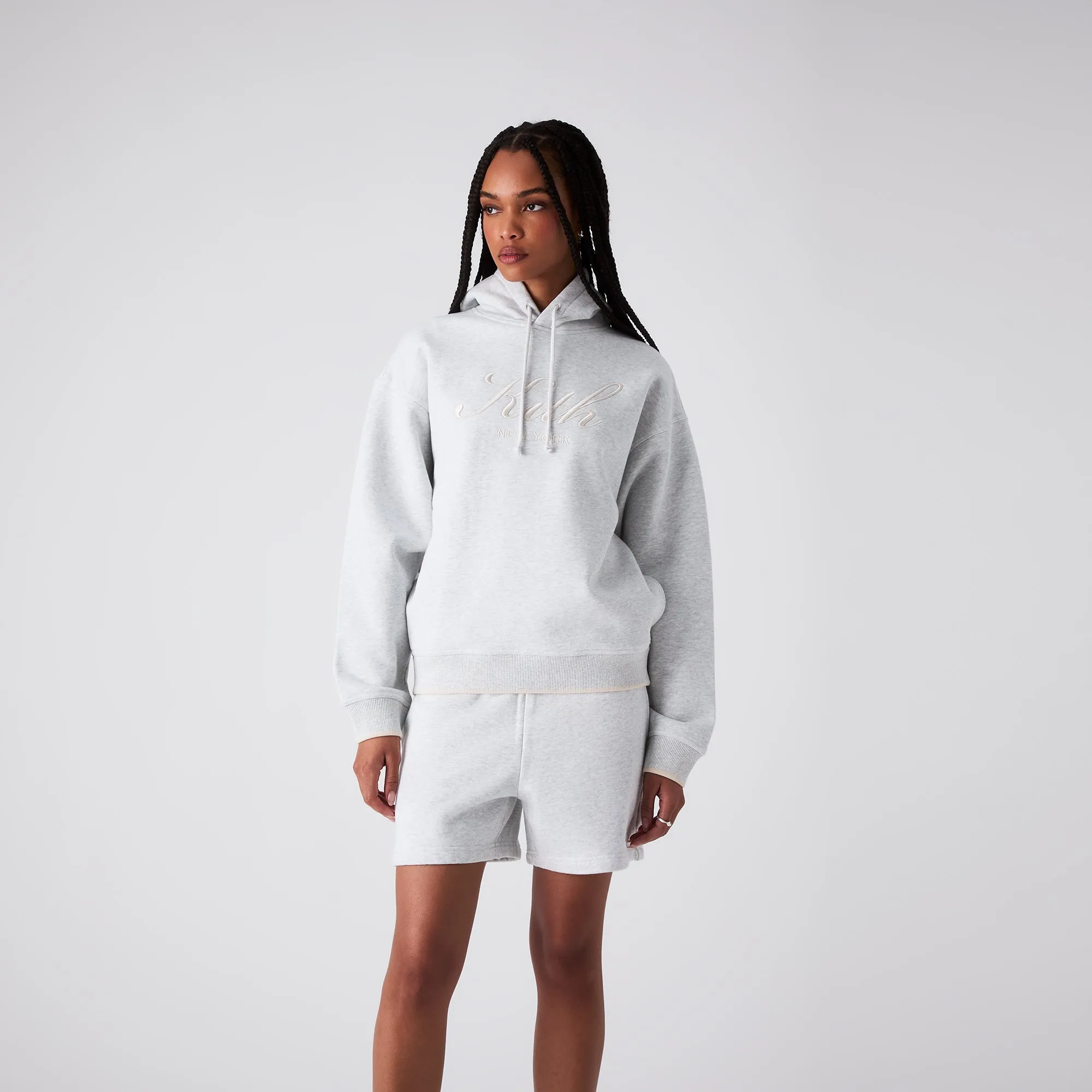Kith Women Maverick Script Hoodie - Light Heather Grey sold by Kith product image thumbnail 2