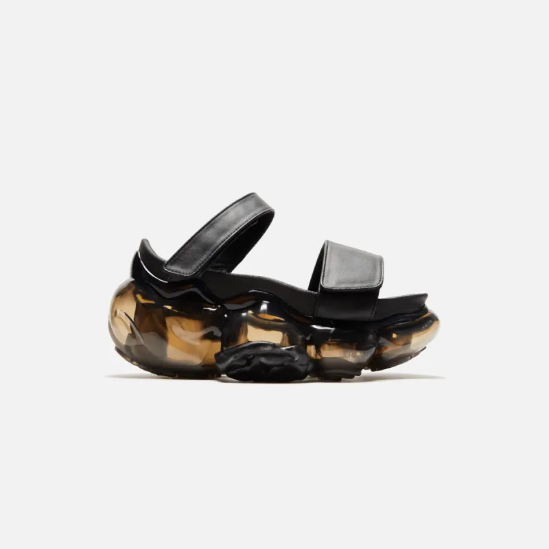 Grounds Moopie Leather Sandal - Black sold by Kith