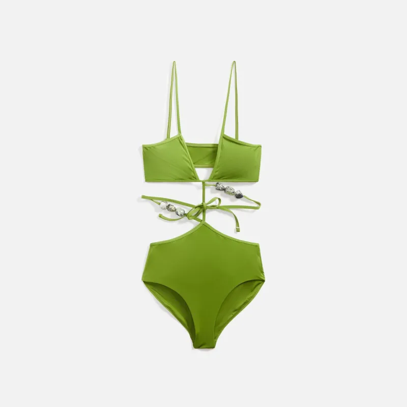 Christopher Esber Displace Swimsuit - Vert Green sold by Kith