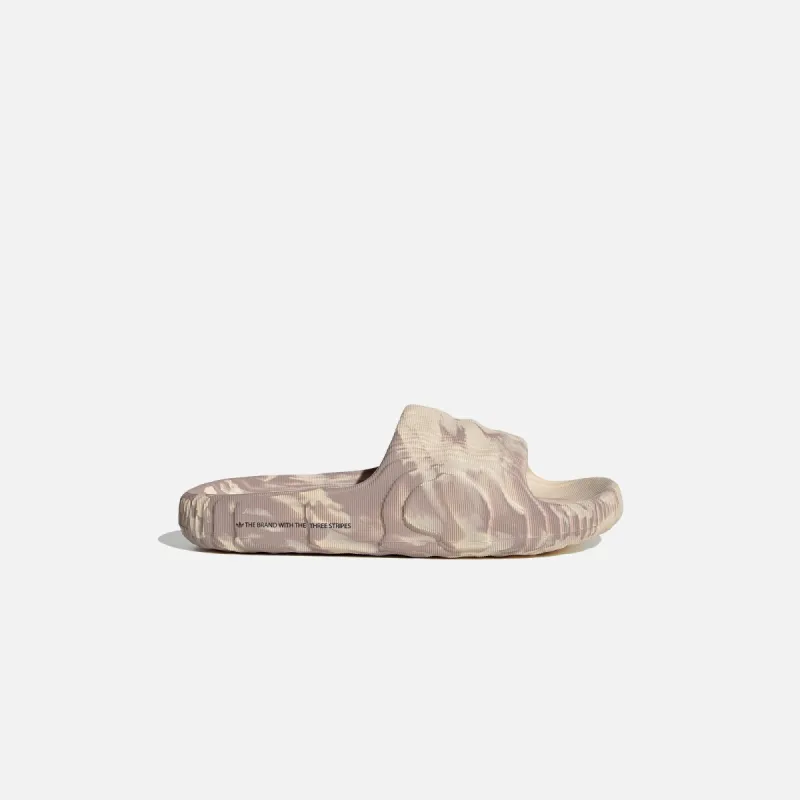 adidas Adilette 22 - Sand Stata / Wonder Taupe / Core Black sold by Kith