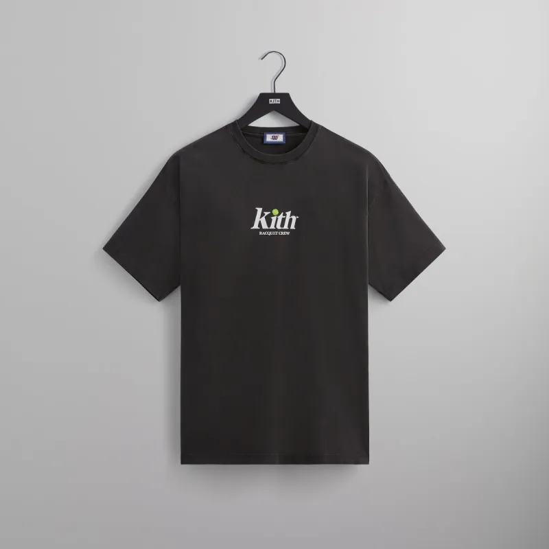 Kith for Wilson Racquet Crew Logo Vintage Tee - Black sold by Kith