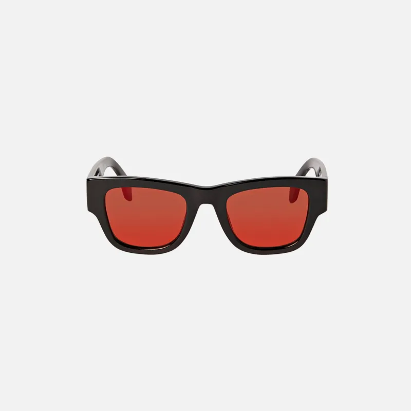 Palm Angels Volcan Sunglasses - Black / Orange Mirror sold by Kith