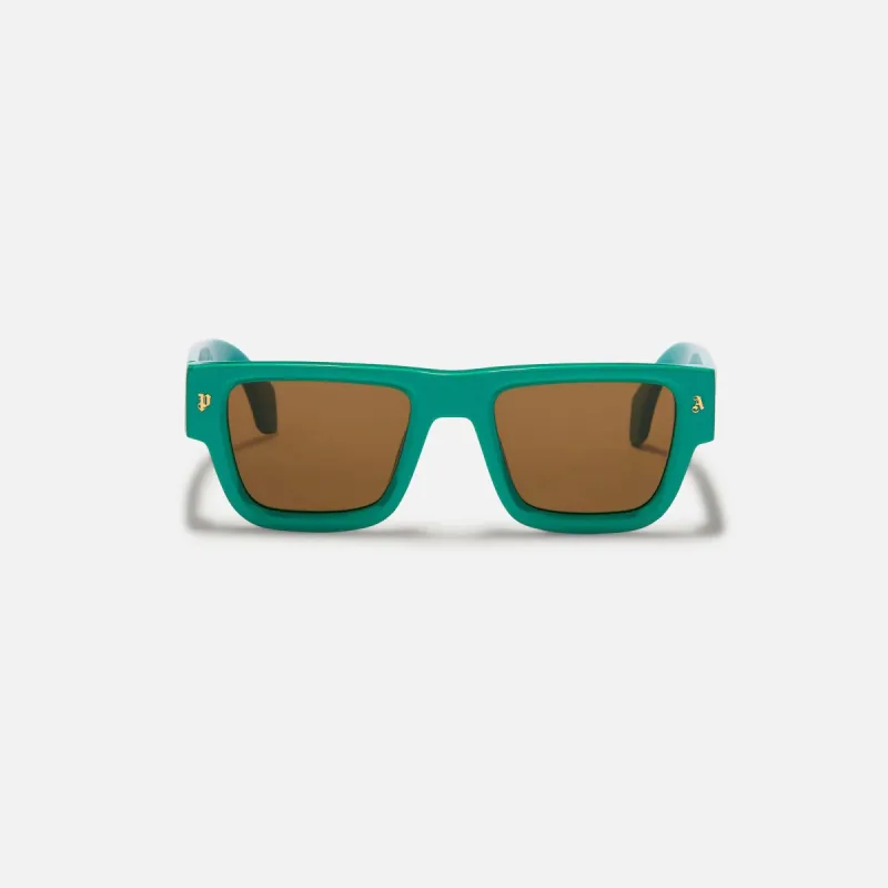 Palm Angels Palisade Sunglasses - Green / Brown sold by Kith