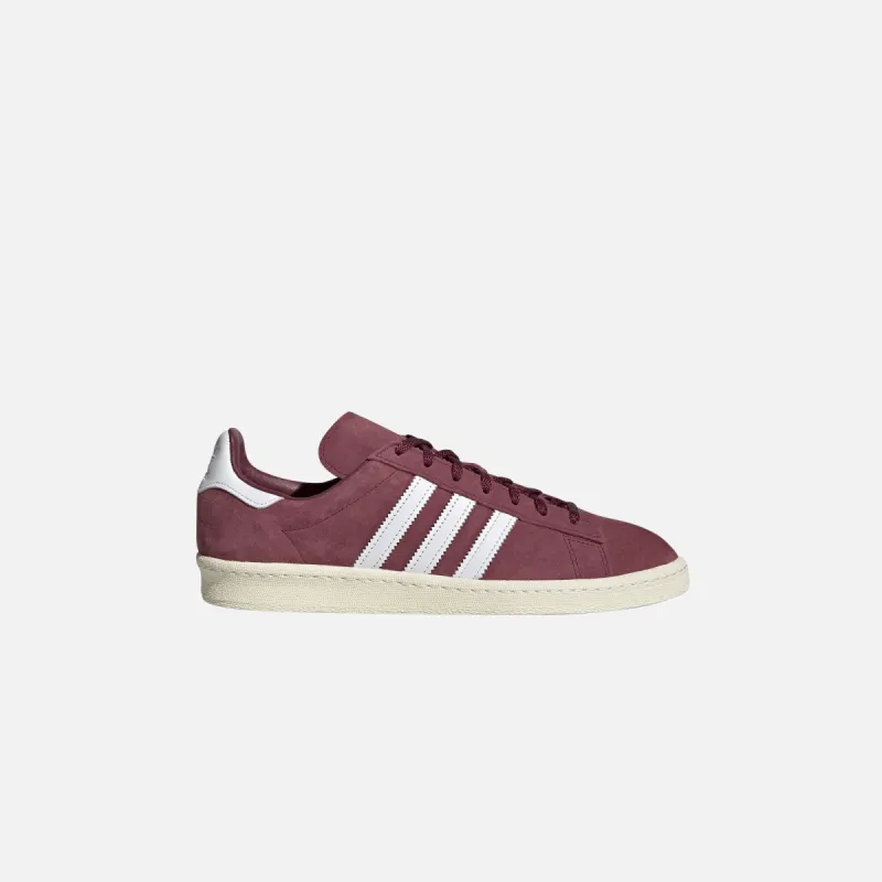 adidas Campus 80s - Collegiate Burgundy / Footwear White / Off White sold by Kith